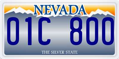 NV license plate 01C800