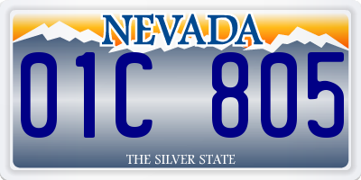 NV license plate 01C805