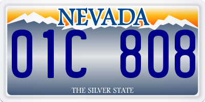 NV license plate 01C808