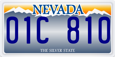 NV license plate 01C810