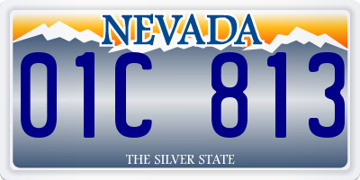NV license plate 01C813