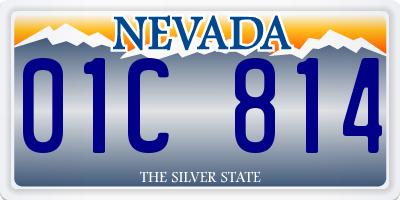 NV license plate 01C814