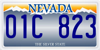 NV license plate 01C823