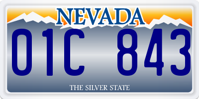NV license plate 01C843
