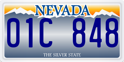 NV license plate 01C848