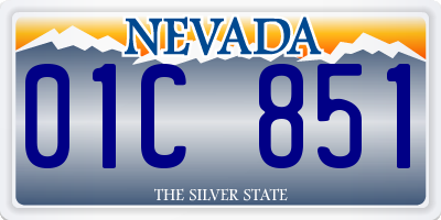 NV license plate 01C851