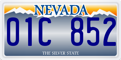 NV license plate 01C852