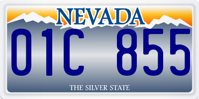 NV license plate 01C855