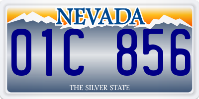 NV license plate 01C856