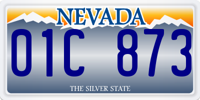 NV license plate 01C873