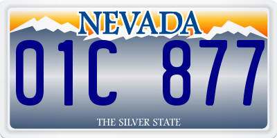 NV license plate 01C877
