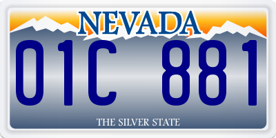 NV license plate 01C881