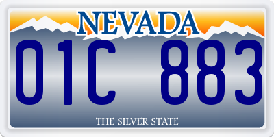 NV license plate 01C883