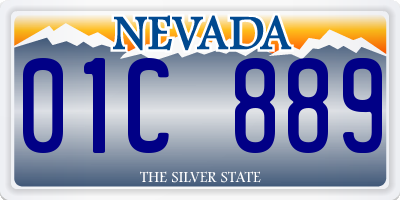 NV license plate 01C889