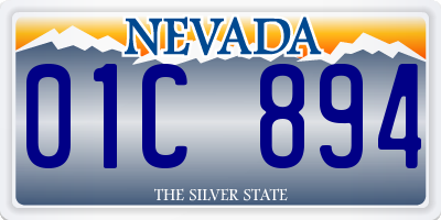 NV license plate 01C894