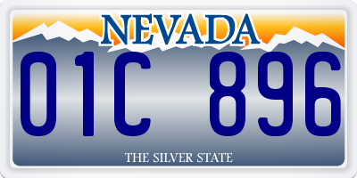 NV license plate 01C896