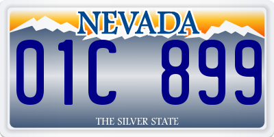 NV license plate 01C899