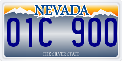 NV license plate 01C900