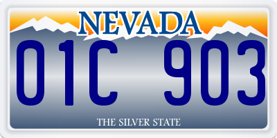 NV license plate 01C903