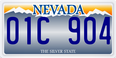 NV license plate 01C904