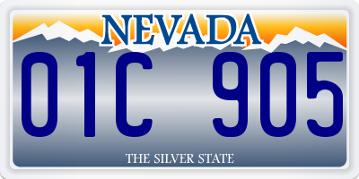 NV license plate 01C905