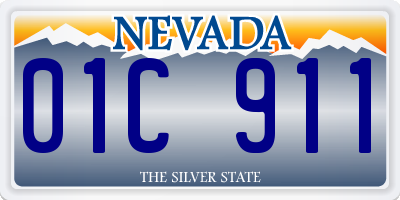 NV license plate 01C911