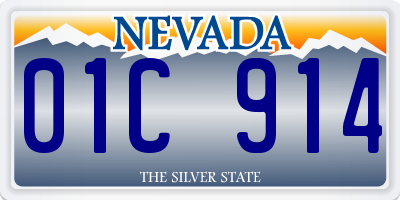 NV license plate 01C914