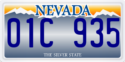 NV license plate 01C935
