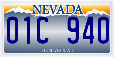 NV license plate 01C940