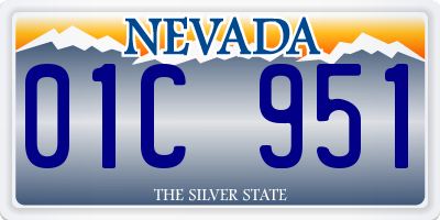 NV license plate 01C951