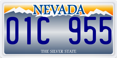 NV license plate 01C955