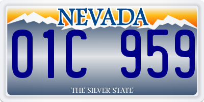 NV license plate 01C959