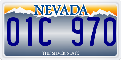 NV license plate 01C970