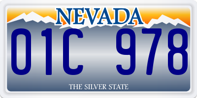 NV license plate 01C978