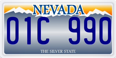 NV license plate 01C990