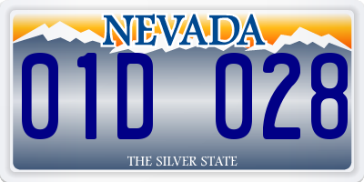 NV license plate 01D028