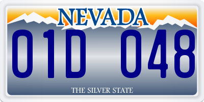 NV license plate 01D048