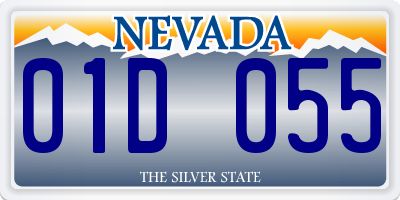 NV license plate 01D055