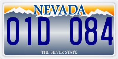 NV license plate 01D084