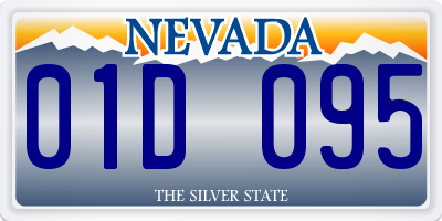 NV license plate 01D095