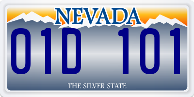 NV license plate 01D101