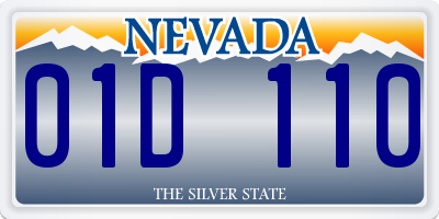 NV license plate 01D110