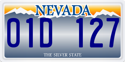 NV license plate 01D127