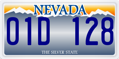 NV license plate 01D128