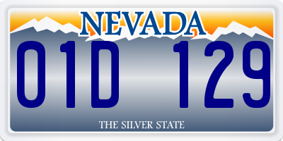 NV license plate 01D129