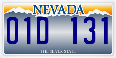 NV license plate 01D131