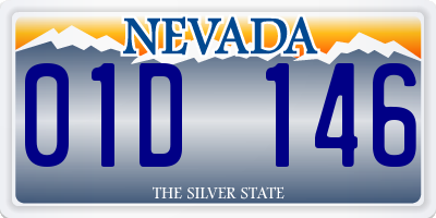 NV license plate 01D146