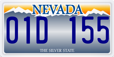 NV license plate 01D155
