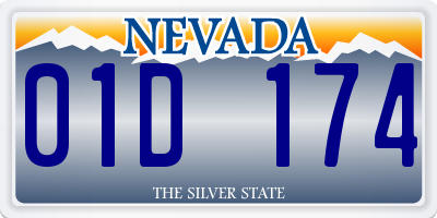 NV license plate 01D174