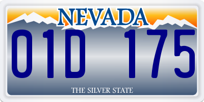 NV license plate 01D175